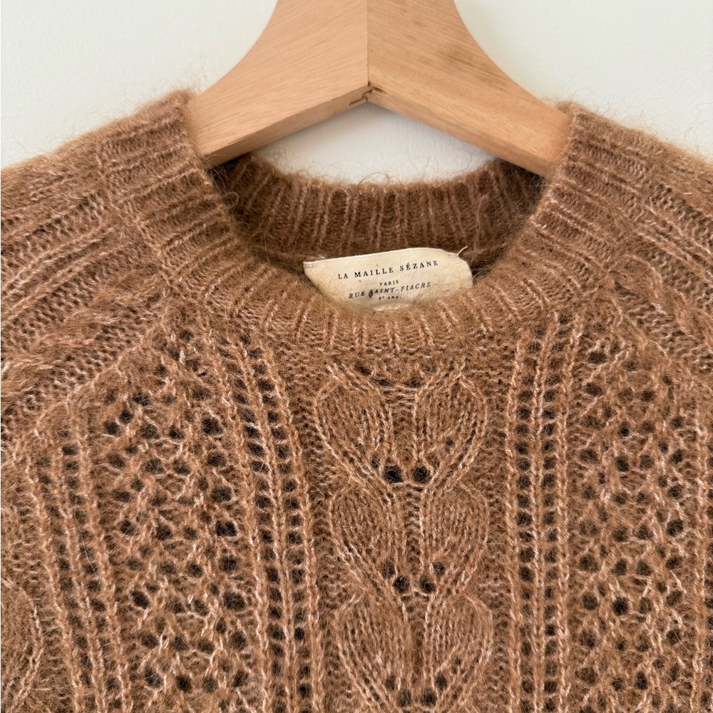 Sezane cable knit sweater